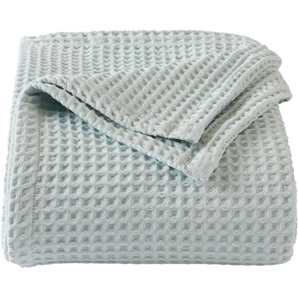 100% Cotton Waffle Weave Bed Blanket | Soft, Breathable, and Lightweight Blanket - Picture 8 of 8